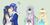 Size: 2400x1200 | Tagged: safe, artist:princess-rosalie97, princess celestia, human, g4, context is for the weak, crossover, crossover shipping, exclamation point, faic, green background, humanized, interrobang, kill la kill, kissing, male, princess rosalina, question mark, request, rosalina, satsuki kiryuin, shipping, simple background, sonic the hedgehog, sonic the hedgehog (series), super mario, super mario galaxy, wat