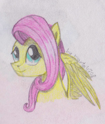 Size: 1071x1258 | Tagged: safe, artist:marta4708, fluttershy, g4, female, solo, traditional art