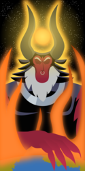 Size: 3000x6000 | Tagged: safe, artist:thishomeboy24, lord tirek, g4, bad end, macro, magic, male, planet, solo