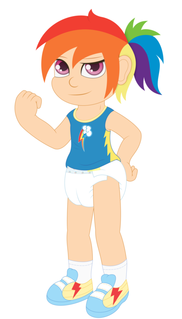 1082456 Safe Artistthe Crusader Network Rainbow Dash Human G4 Diaper Female Humanized 9013