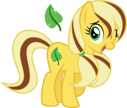 Size: 2910x2473 | Tagged: safe, artist:xebck, oc, oc only, oc:ginger gold, cutie mark, high res, offspring, parent:applejack, parent:caramel, parents:carajack, simple background, solo, transparent background, vector, wink