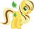 Size: 2910x2473 | Tagged: safe, artist:xebck, oc, oc only, oc:ginger gold, cutie mark, high res, offspring, parent:applejack, parent:caramel, parents:carajack, simple background, solo, transparent background, vector, wink