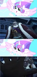 Size: 1606x3332 | Tagged: safe, screencap, princess flurry heart, alicorn, pony, g4, season 6, female, filly, fire emblem, fire emblem fates, foal, garon, meme, screencap comic