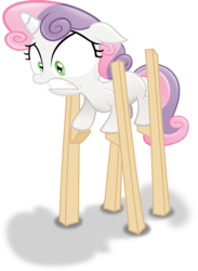 Size: 10000x13657 | Tagged: safe, artist:tajarnia, sweetie belle, pony, unicorn, g4, .svg available, absurd resolution, female, scared, simple background, solo, stilts, transparent background, vector