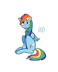 Size: 1916x2396 | Tagged: safe, artist:shawncuddle, rainbow dash, g4, angry, female, looking at you, solo