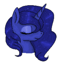 Size: 1000x1000 | Tagged: safe, artist:rubyblossomva, princess luna, g4, female, ms paint, pixel art, portrait, solo