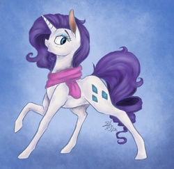 Size: 600x582 | Tagged: safe, artist:eternalsubscriber, rarity, g4, clothes, female, scarf, solo