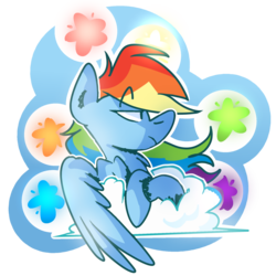 Size: 1024x1025 | Tagged: safe, artist:dizzee-toaster, rainbow dash, g4, cloud, female, simple background, solo, transparent background