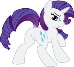 Size: 4809x4337 | Tagged: safe, artist:ambris, artist:tim015, rarity, pony, unicorn, g4, absurd resolution, butt, featureless crotch, female, looking at you, plot, simple background, solo, transparent background