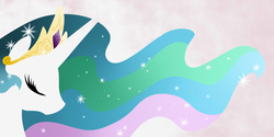 Size: 2000x1000 | Tagged: safe, artist:becauseimpink, princess celestia, g4, female, minimalist, solo