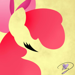 Size: 1000x1000 | Tagged: safe, artist:becauseimpink, apple bloom, g4, female, solo