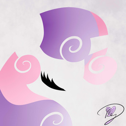 Size: 1000x1000 | Tagged: safe, artist:becauseimpink, sweetie belle, g4, female, minimalist, solo