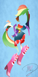 Size: 1000x2000 | Tagged: safe, artist:becauseimpink, rainbow dash, equestria girls, g4, female, minimalist, solo