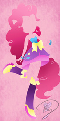 Size: 1000x2000 | Tagged: safe, artist:becauseimpink, pinkie pie, equestria girls, g4, female, minimalist, solo