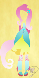 Size: 1000x2000 | Tagged: safe, artist:becauseimpink, fluttershy, equestria girls, g4, female, minimalist, solo