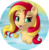 Size: 1770x1801 | Tagged: safe, artist:itresad, sunset shimmer, pony, unicorn, g4, bust, colored pupils, female, simple background, solo, transparent background