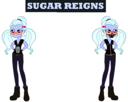 Size: 2000x1600 | Tagged: safe, artist:mixiepie, artist:skulluigi, sugarcoat, equestria girls, g4, my little pony equestria girls: friendship games, adventure in the comments, crossover, derail in the comments, female, parody, roman reigns, simple background, solo, the shield, transparent background, wrestling, wwe