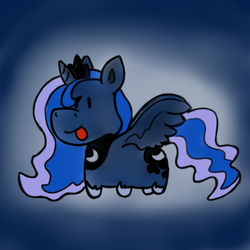 Size: 1024x1024 | Tagged: safe, artist:heartpallete, princess luna, pony, g4, cute, female, smolpone, solo