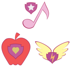 Size: 3377x3182 | Tagged: safe, artist:sollace, alternate cutie mark, cutie mark, high res, redesigned cmc cutie marks, simple background, the cmc's cutie marks, transparent background, vector