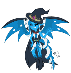 Size: 2700x2789 | Tagged: safe, artist:e-e-r, trixie, demon, equestria girls, g4, alicorn amulet, black sclera, corrupted, element of magic, fangs, female, high res, simple background, solo, transparent background, vector