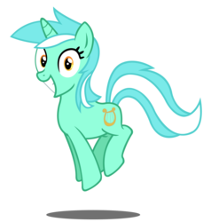 Size: 5000x5243 | Tagged: safe, artist:moonbrony, lyra heartstrings, pony, unicorn, g4, winter wrap up, absurd resolution, cute, female, happy, i found pills, irrational exuberance, jumping, looking at you, lyrabetes, mare, pronking, simple background, smiling, solo, transparent background, vector