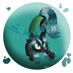 Size: 1400x1400 | Tagged: safe, artist:spirit-dude, queen chrysalis, changeling, changeling queen, g4, crown, cute, cutealis, female, jewelry, regalia, solo
