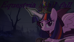 Size: 2876x1618 | Tagged: safe, artist:slb94, artist:zelc-face, twilight sparkle, alicorn, pony, g4, bad end, corrupted, dark, evil twilight, female, mare, solo, twilight sparkle (alicorn), tyrant sparkle, wasteland