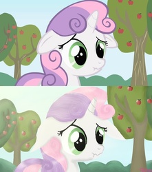 Size: 636x720 | Tagged: safe, artist:wikson89, screencap, sweetie belle, g4, female, filly, floppy ears, foal, redraw, scene interpretation, scrunchy face, solo