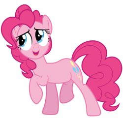 Size: 1280x1280 | Tagged: safe, artist:reginault, pinkie pie, earth pony, pony, g4, .svg available, female, raised leg, simple background, solo, transparent background, vector