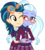 Size: 3000x3315 | Tagged: safe, artist:ambassad0r, indigo zap, sugarcoat, equestria girls, g4, my little pony equestria girls: friendship games, clothes, crystal prep academy, crystal prep academy uniform, crystal prep shadowbolts, ear piercing, female, glasses, goggles, high res, lesbian, necktie, one eye closed, piercing, pleated skirt, school uniform, ship:sugarzap, shipping, simple background, skirt, smiling, transparent background, vector, wink, wristband