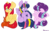 Size: 1280x806 | Tagged: safe, artist:purrling, starlight glimmer, sunset shimmer, twilight sparkle, alicorn, pony, g4, alicornified, counterparts, magical trio, race swap, s5 starlight, shimmercorn, shoujo sparkles, sparkles, species swap, starlicorn, trio, twilight sparkle (alicorn)