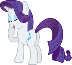 Size: 6000x5407 | Tagged: safe, artist:slb94, rarity, pony, unicorn, g4, rarity investigates, absurd resolution, butt, eyes closed, female, giggling, mare, plot, simple background, solo, transparent background, vector
