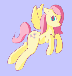 Size: 1230x1298 | Tagged: safe, artist:fluffleduckle, fluttershy, g4, female, flying, looking at you, simple background, solo, spread wings, wings