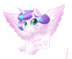 Size: 600x489 | Tagged: safe, artist:jerimin19, princess flurry heart, g4, season 6, bronybait, cute, female, flurrybetes, hug request, simple background, solo, white background