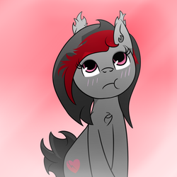 Size: 1000x1000 | Tagged: safe, artist:lazerblues, oc, oc only, oc:miss eri, black and red mane, solo, two toned mane