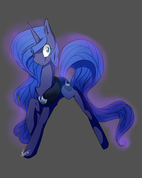 Size: 2000x2500 | Tagged: safe, artist:darkreimbow97, princess luna, g4, female, high res, raised hoof, simple background, smiling, solo, wide eyes