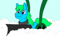 Size: 1600x960 | Tagged: safe, artist:dashingjack, oc, oc only, oc:brainstorm, snow, snow plow, solo