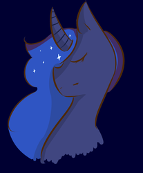 Size: 1646x1986 | Tagged: safe, artist:fluffleduckle, princess luna, alicorn, pony, g4, bust, female, mare, solo