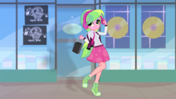 Size: 3840x2160 | Tagged: safe, artist:darthlena, lemon zest, equestria girls, g4, my little pony equestria girls: friendship games, bullet for my valentine, casual, clothes, converse, female, high res, necktie, shoes, sneakers, solo