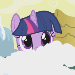 Size: 415x415 | Tagged: safe, screencap, twilight sparkle, pony, unicorn, g4, winter wrap up, animated, blinking, cute, female, looking at you, mare, snow, solo, soon, twiabetes, watching, winter twiblink