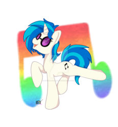 Size: 1024x1107 | Tagged: safe, artist:thenightstarlight, dj pon-3, vinyl scratch, g4, female, solo, watermark