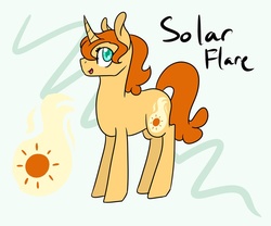 Size: 979x816 | Tagged: safe, artist:peppertomb, oc, oc only, oc:solar flare, cutie mark, offspring, parent:flash sentry, parent:sunset shimmer, parents:flashimmer