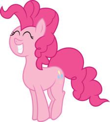 Size: 5407x6000 | Tagged: safe, artist:gian2020, artist:slb94, color edit, edit, pinkie pie, g4, absurd resolution, colored, cute, excited, eyes closed, female, happy, pronking, simple background, smiling, solo, transparent background, vector