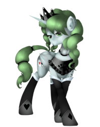 Size: 1079x1362 | Tagged: safe, artist:wreky, oc, oc only, oc:sumica, alicorn, pony, alicorn oc, clothes, crown, simple background, solo, stockings, transparent background