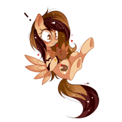 Size: 1200x1200 | Tagged: safe, artist:ipun, oc, oc only, chicken, pegasus, pony, heart eyes, simple background, solo, transparent background, wingding eyes