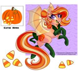 Size: 1478x1346 | Tagged: safe, artist:frostedpuffs, oc, oc only, oc:candy corn harvest, bat pony, pony, solo