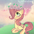 Size: 500x500 | Tagged: safe, artist:annaiszoom, fluttershy, g4, female, floral head wreath, prone, solo