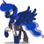 Size: 1751x1765 | Tagged: safe, artist:zacatron94, princess luna, g4, alternate hairstyle, clothes, female, parody, pompadour, raised hoof, simple background, solo, space dandy, transparent background, varsity jacket, vector