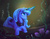 Size: 2000x1571 | Tagged: safe, artist:viwrastupr, princess luna, alicorn, pony, g4, female, flower, magic, mare, smiling, solo