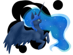 Size: 2748x2076 | Tagged: safe, artist:blackwolf4562, princess luna, g4, female, high res, solo, spread wings